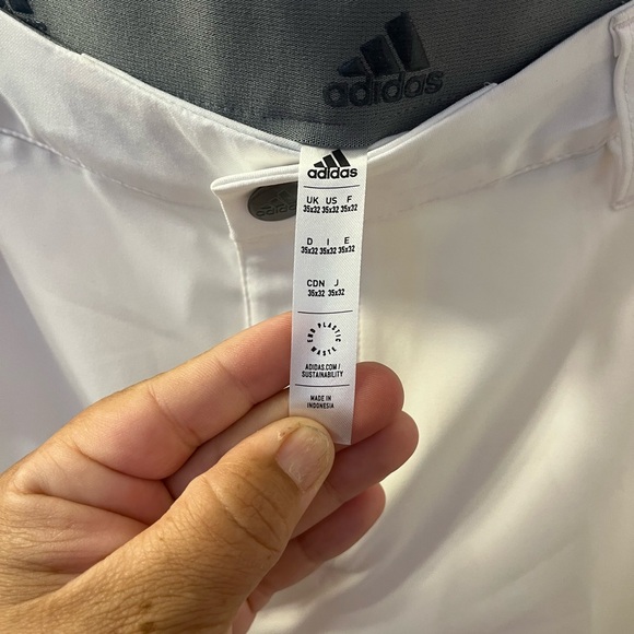 Men’s Adidas White Golf Trousers NWT Size 35x32 (Rise 15/L 32) - [#1/RSB - Picture 6 of 10